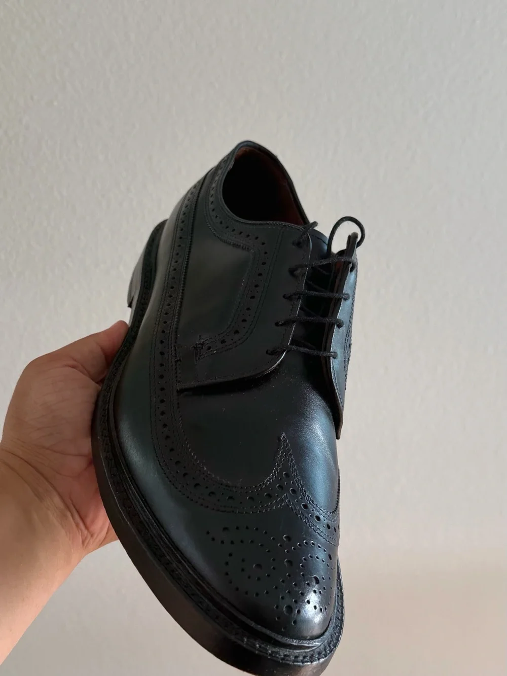 Allen Edmonds Men MacNeil Wing Black-Handcrafted in USA 12 D